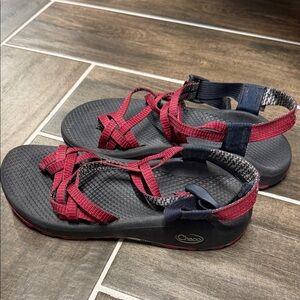 Chaco Red and Navy Women's Strappy Sandals